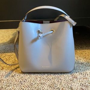 kate spade eva large bucket bag / blue gray